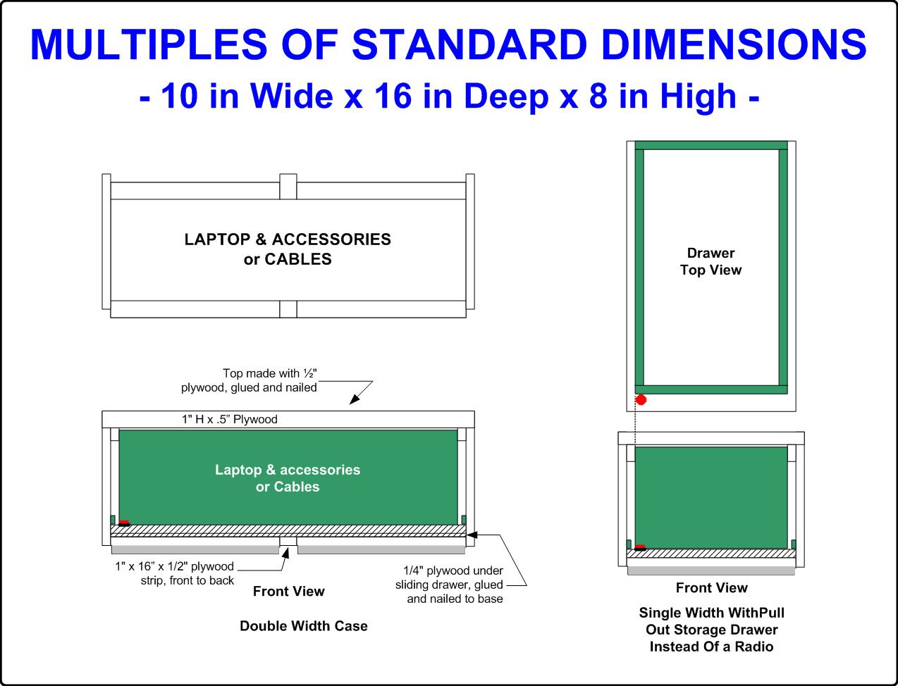 Diagram of a Double-width Storage Crate