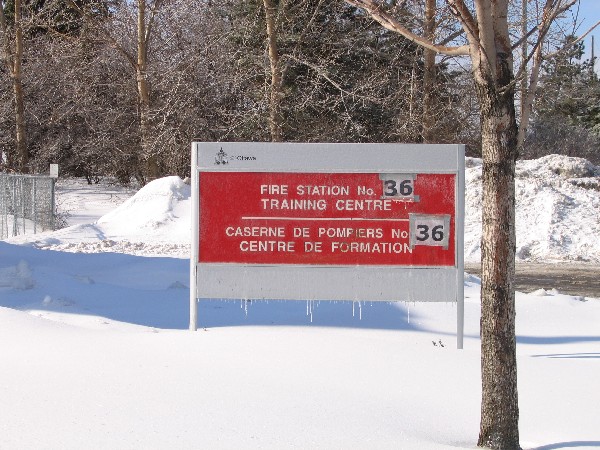Sign for Fire Station 36